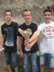 Vainqueurs Florian Ardouin, Flavien Roux et Pablo Rawls